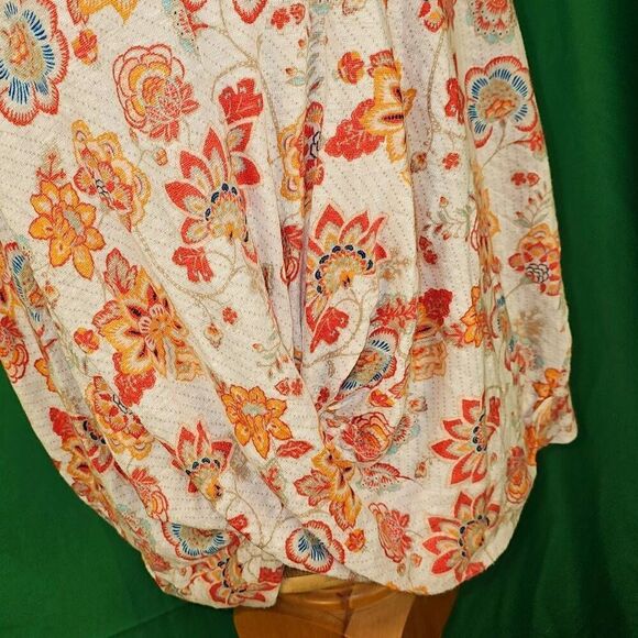 J Jill Love Linen Womens Floral Sleeveless Twist Front‎ Top Blouse 2X - Picture 4 of 6